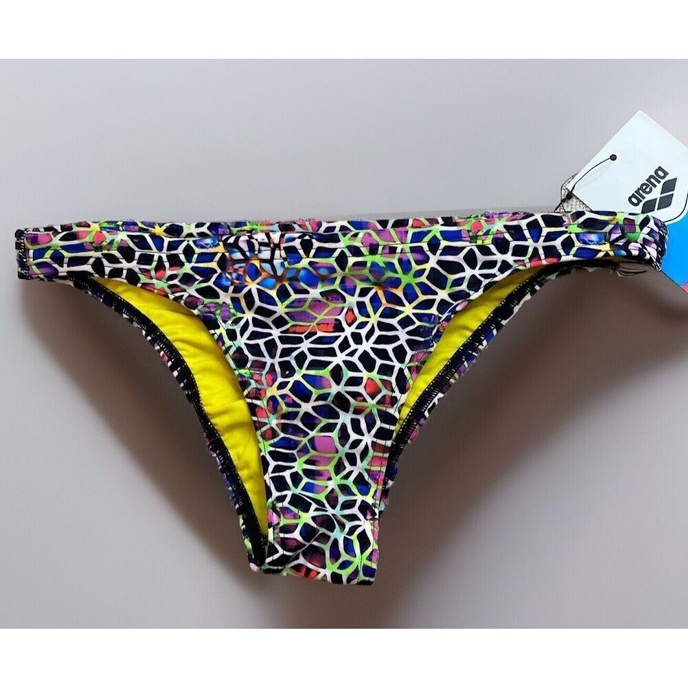 Arena Max Life Geometric Multicolor Swim Bikini Bottoms Size Medium NWT $78